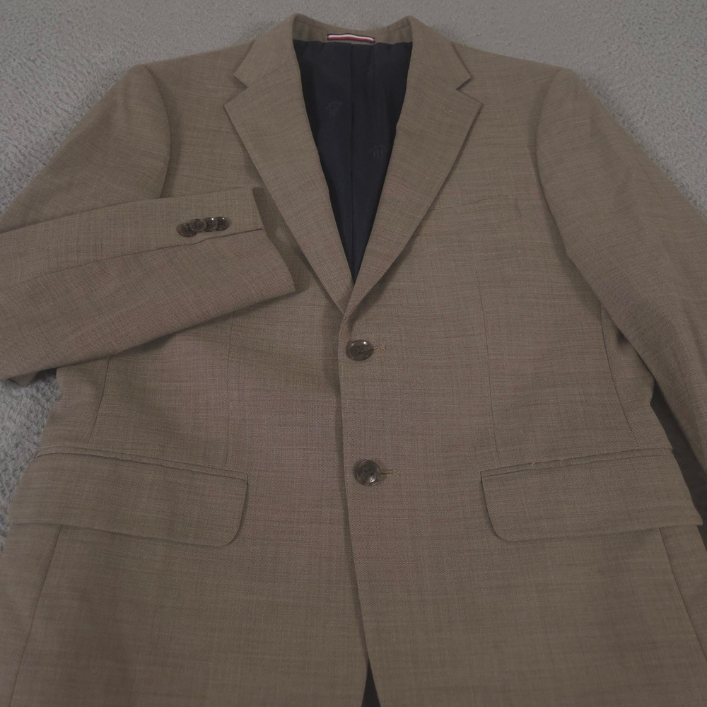 Tommy Hilfiger Blazer Mens 40 Short Wool Blend Stretch Two Button Sport Coat